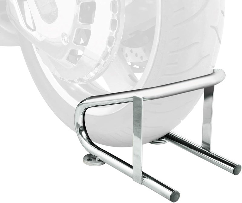 Raider Deluxe Chrome Wheel Chock for Motorcycles - Image 1