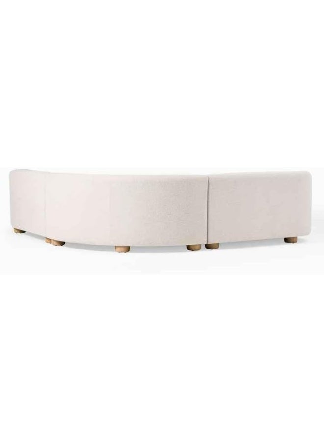 Poppins HOME Nordic Curves Sofa â€“ Sculptural BouclÃ© Lounge (2 SEATER) - Image 5