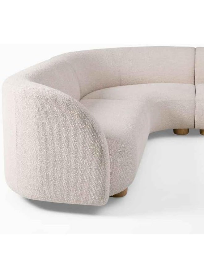 Poppins HOME Nordic Curves Sofa â€“ Sculptural BouclÃ© Lounge (2 SEATER) - Image 3