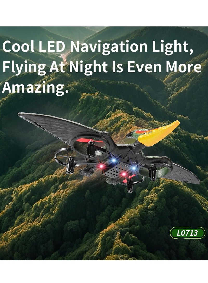 BORTONY RC Jet Fighter Drone LED Lights USB Charging and Remote Control 2.4GHz Quadcopter Hovering Airplane Toy for Kids & Adults Model LO713  - Image 5
