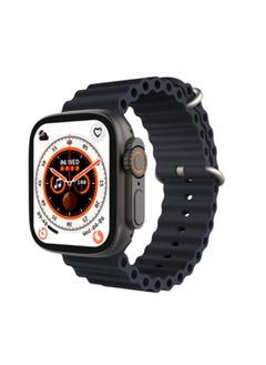 HM Ultra 2 Smartwatch Big Display NFC Control Men Women Sport Watch Music Control Measures Heart Rate Blood Pressure Smart Watch Full Touch Screen Tempered Glass Black