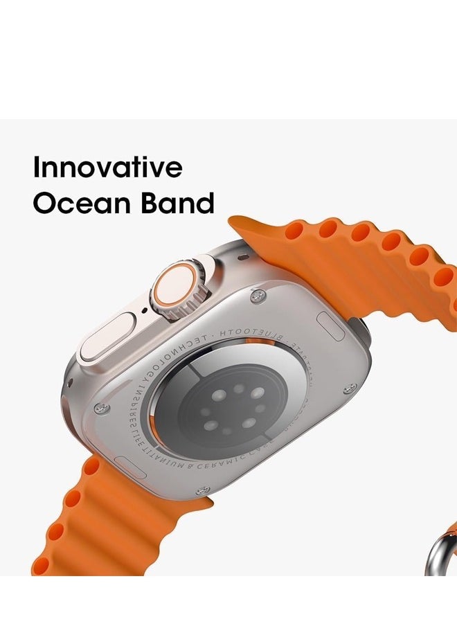 H&M - HM Ultra 2 Smartwatch Big Display NFC Control Men Women Sport Watch Music Control Measures Heart Rate Blood Pressure Smart Watch Full Touch Screen Tempered Glass Black - Image 1