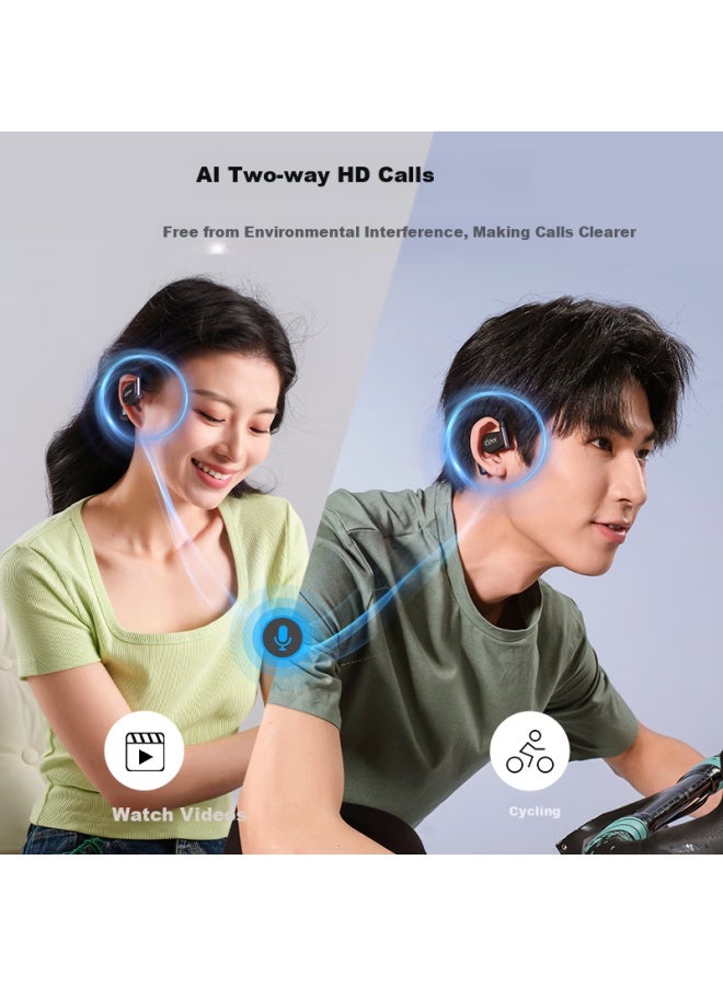 Cleer Arc3 Anc Open-back Headphones With Ai Noise Cancelling, Wireless Bluetooth Sports Headphones, Compatible With Huawei, Apple, Xiaomi - Oatmeal Apricot - Image 3