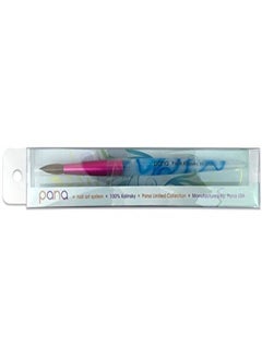 Pana Usa Acrylic Nail Brush Pure Kolinsky Hair Acrylic White Swirl Blue Handle With Pink Ferrule Round Shaped - Size 8  - Image 5