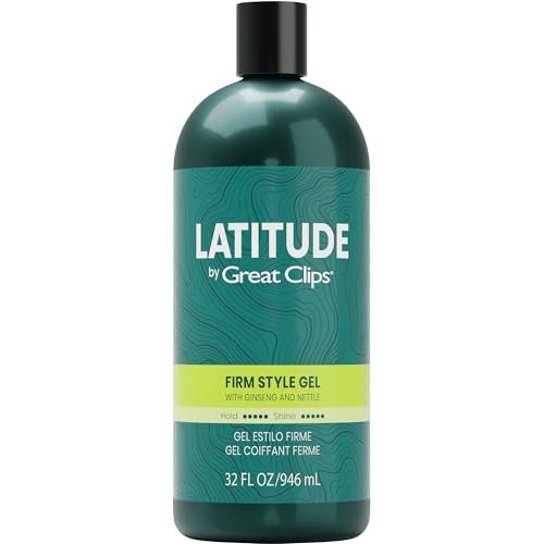 GREAT CLIPS LATITUDE Firm Style Gel | Hair Gel for Men | High Hold + High Shine | 32oz | Packaging May Vary - Image 1