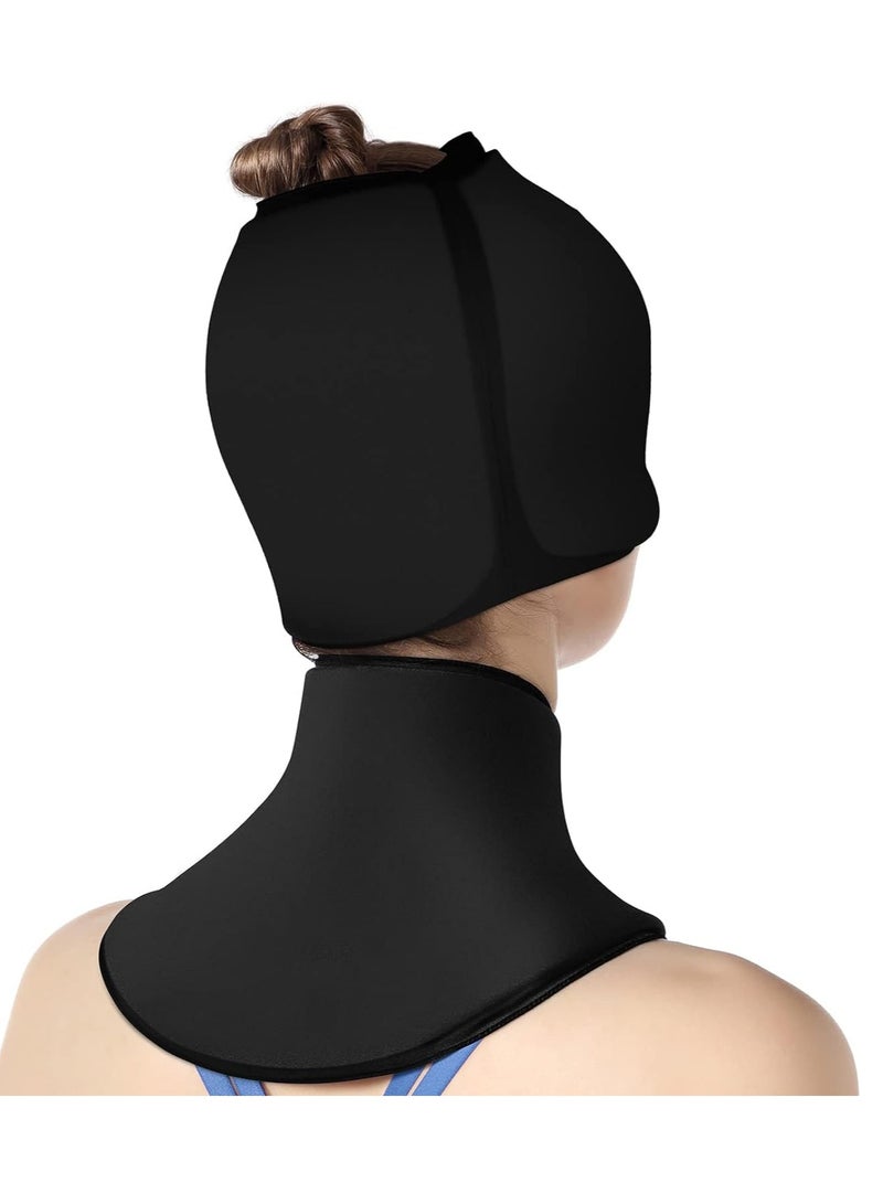 SYOSI Neck Ice Pack Wrap Gel Reusable Packs for Pain Relief, Cervical Cold Compress Sports Injuries, Swelling, Office Pressure and Surgery Recovery (Black) - Image 1