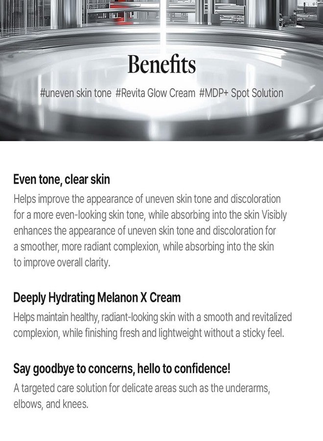 MDP+ MELANON X CREAM, Spot Care Cream, Skin Evenness Support 1.05 oz/30g, Hydration, Spot Appearance Improvement Cream - Image 3
