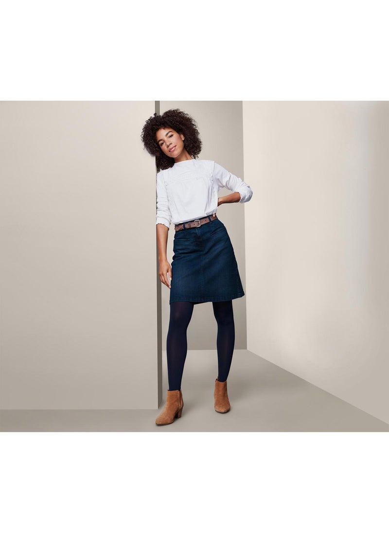 Tchibo - Women Washed Denim Midi Skirt, Navy - Image 1