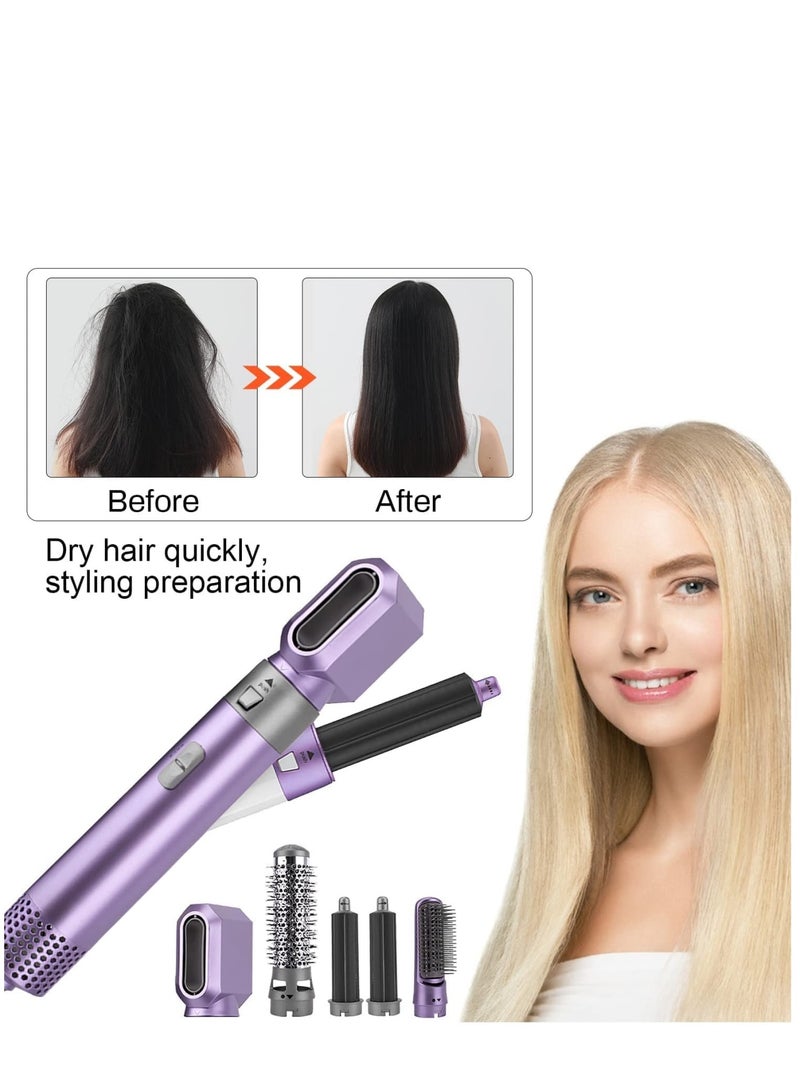 Zikra مجفف شعر فرشاة 1-في-1 مجموعة عصا تجعيد الشعر مكواة شعر سلبية الأيونات تجعيد الشعر الاحترافية مجموعة فرشاة قابلة للفصل مناسبة لمجموعة متنوعة من أنواع الشعر والأساليب - Image 3