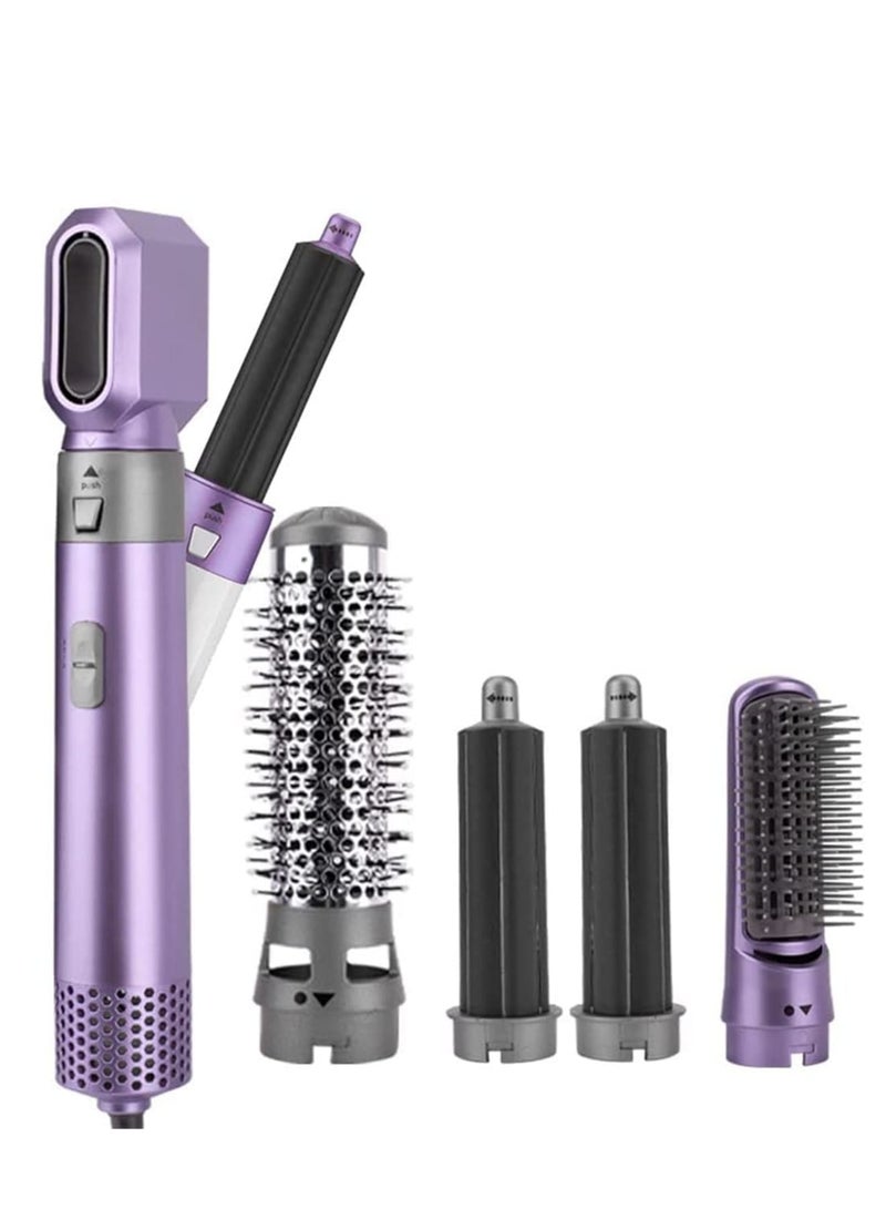 Zikra مجفف شعر فرشاة 1-في-1 مجموعة عصا تجعيد الشعر مكواة شعر سلبية الأيونات تجعيد الشعر الاحترافية مجموعة فرشاة قابلة للفصل مناسبة لمجموعة متنوعة من أنواع الشعر والأساليب - Image 2