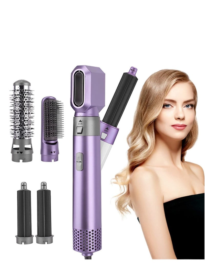 Zikra مجفف شعر فرشاة 1-في-1 مجموعة عصا تجعيد الشعر مكواة شعر سلبية الأيونات تجعيد الشعر الاحترافية مجموعة فرشاة قابلة للفصل مناسبة لمجموعة متنوعة من أنواع الشعر والأساليب - Image 1