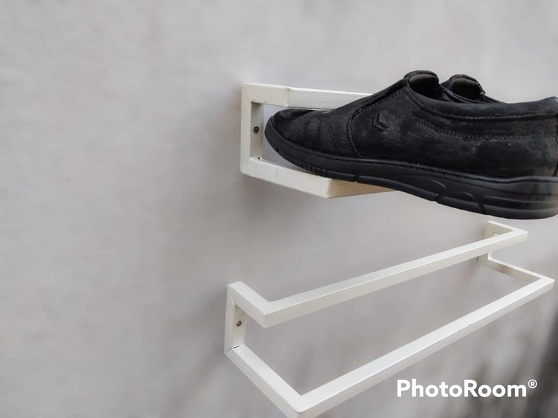 Glitz® Set Of 2 Modern Shoe Rack Metal Shoe Organiser Multipurpose Stand Hall Entry Way Shoe Rack, Compact & Space Saving (Ivory) - Image 2