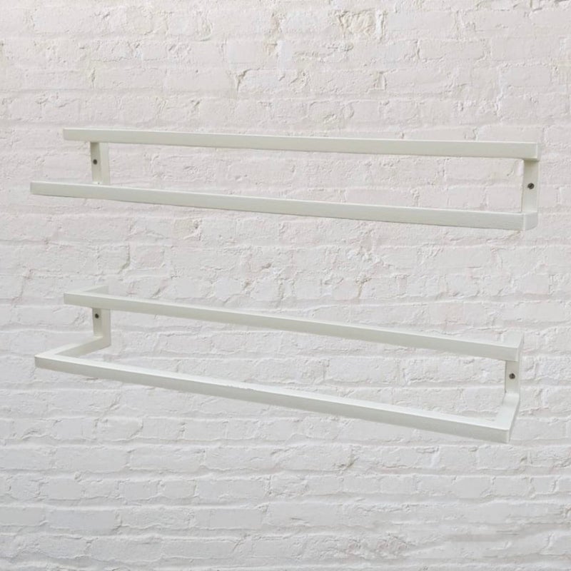 Glitz® Set Of 2 Modern Shoe Rack Metal Shoe Organiser Multipurpose Stand Hall Entry Way Shoe Rack, Compact & Space Saving (Ivory) - Image 1