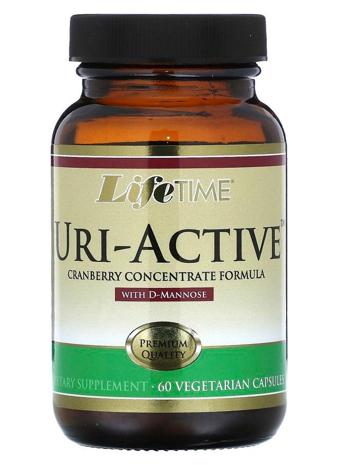 Lifetime Uri-Active Cranberry Concentrate Formula with D-Mannose 60  Vegetarian Capsules 