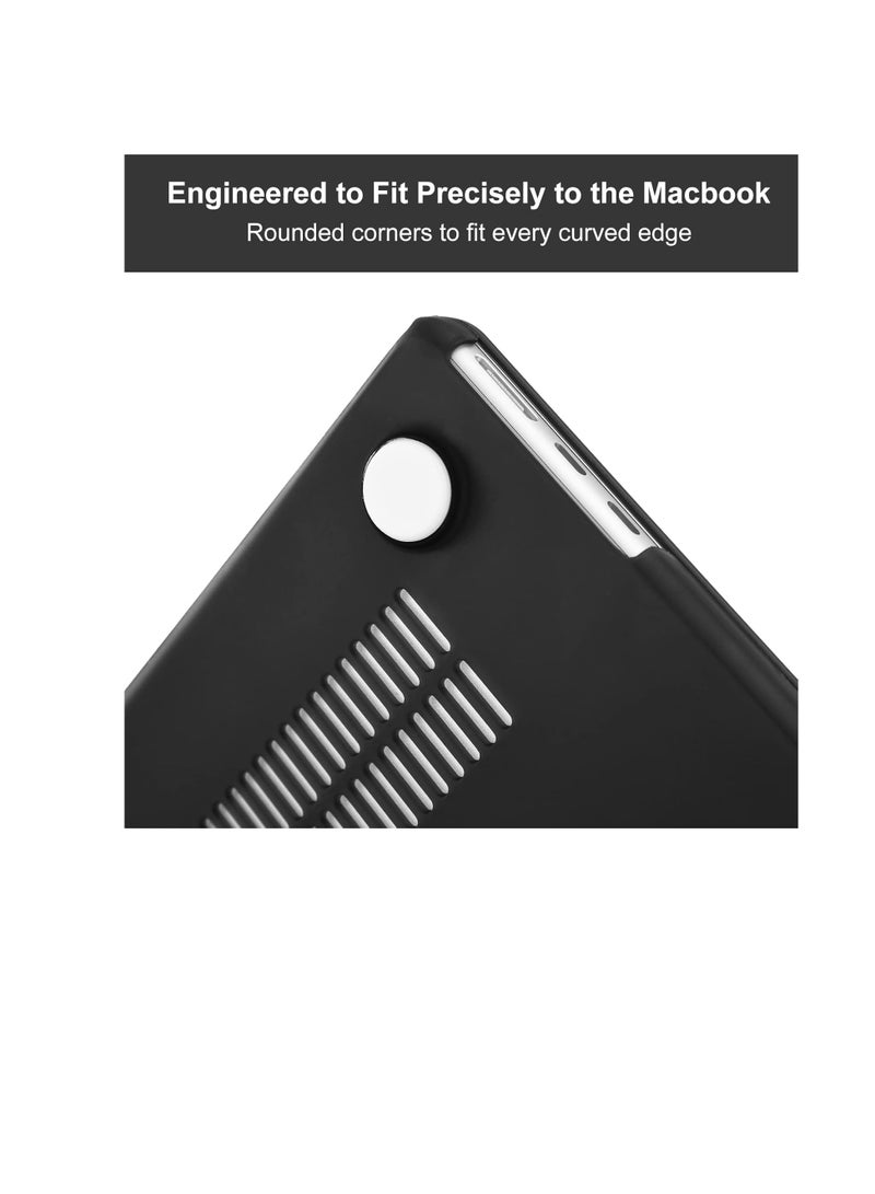 Generic Case Compatible for NEW MacBook Air 13.6-inch M3 A3113 M2 A2681 with Touch ID, 2024 2023 2022 Release, Air 13 Plastic Hard Shell Cover, Matte Surface, Black  - Image 2