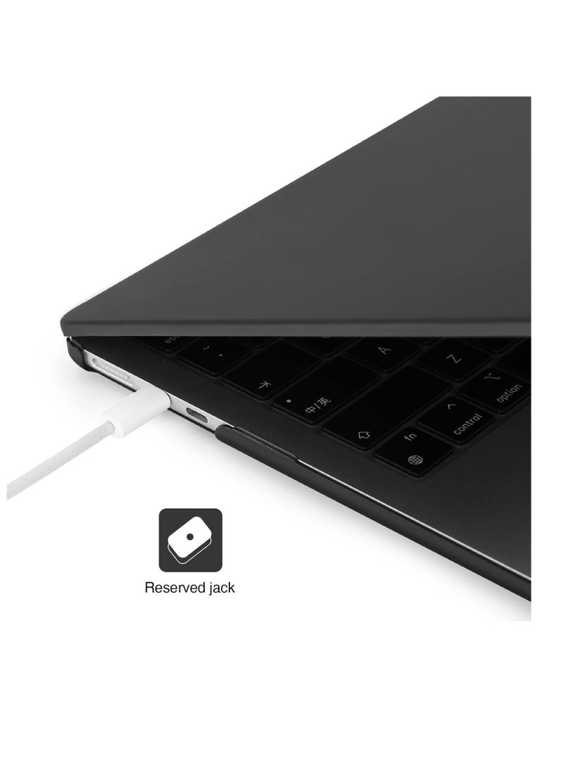 Generic Case Compatible for NEW MacBook Air 13.6-inch M3 A3113 M2 A2681 with Touch ID, 2024 2023 2022 Release, Air 13 Plastic Hard Shell Cover, Matte Surface, Black  - Image 4