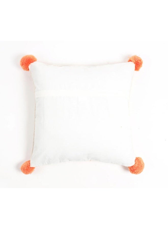 Chateaux Embroidered Tulip Pom-Pom Cushion Cover - Image 3