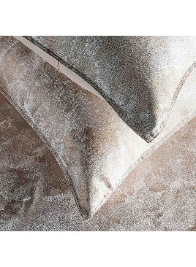 Pan Home Miranda Luxe Jacquard 3-Piece King Down Alternative Comforter Set 240x260cm - Beige - Image 2