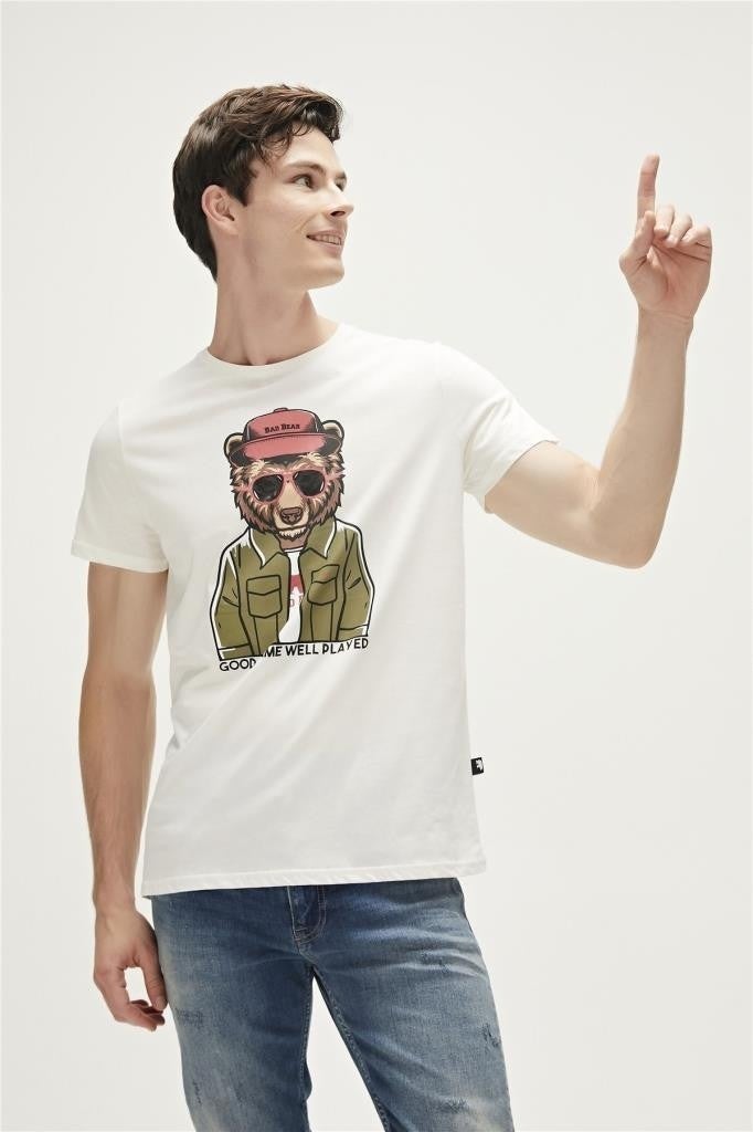 GOOD GAME T-SHIRT CREAM Men's T-Shirt 23.01.07.009-C04