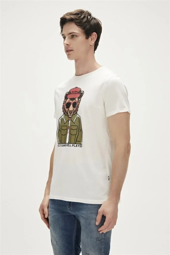 Bad Bear GOOD GAME T-SHIRT CREAM Men's T-Shirt 23.01.07.009-C04