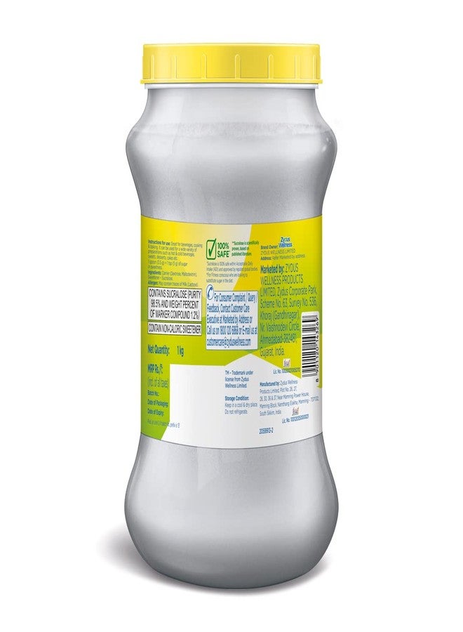Sugar Free Natura, 1Kg, Jar | Equivalent to Sweetness from 10Kg Sugar | 100% Safe| Scientifically Proven & Tested|Sweet like Sugar but with zero calories| - Image 2