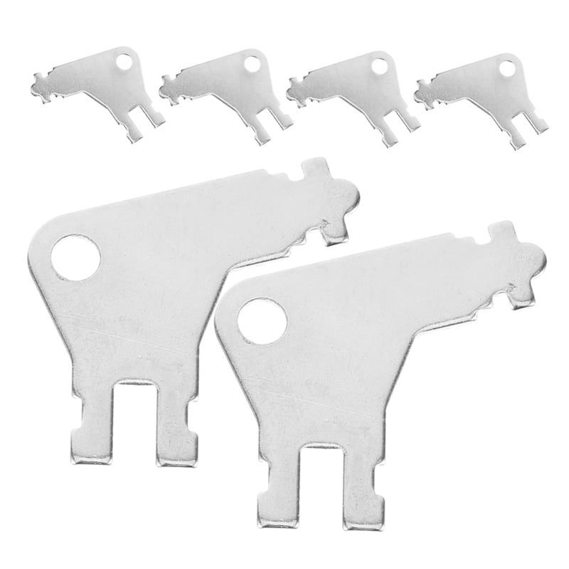 6pcs Paper Towel Dispenser Replacement Keys Universal Fit Silver Metal - Image 2