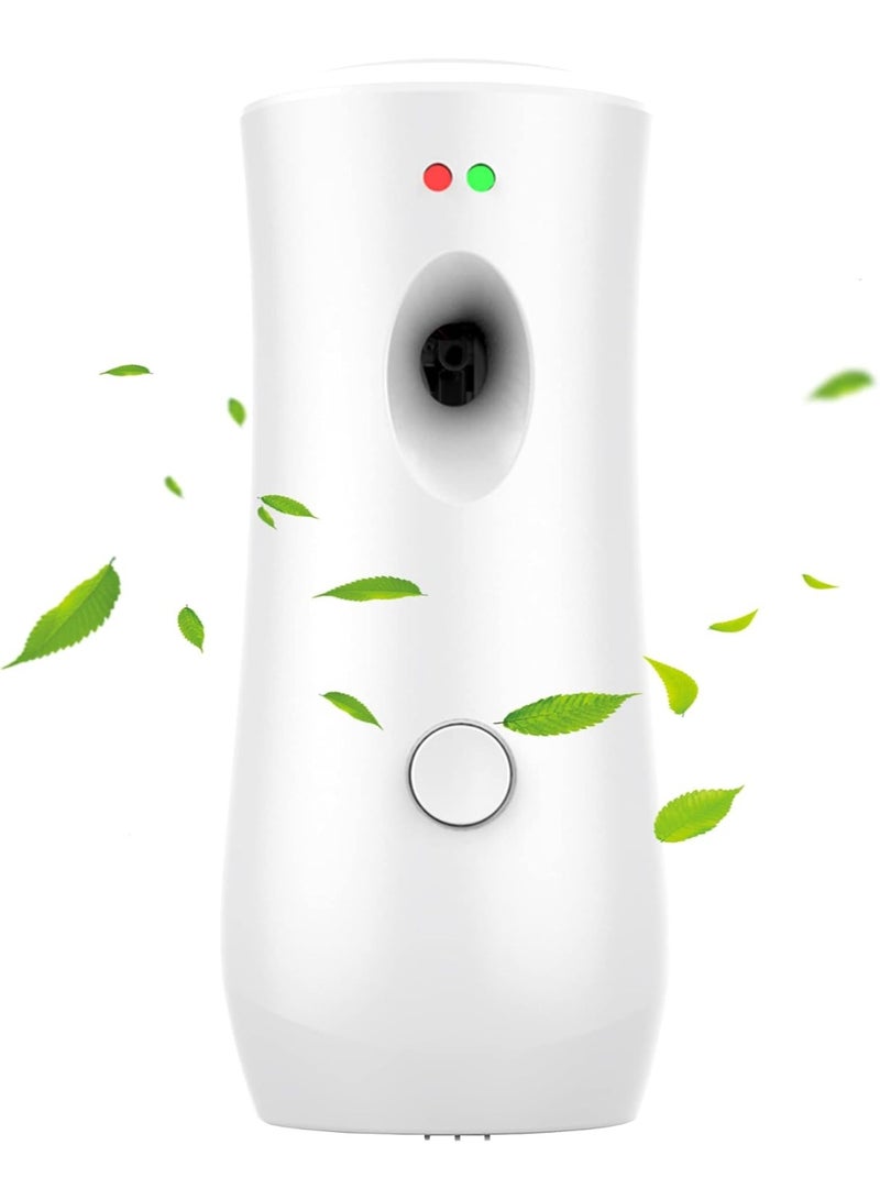 موزع معطر هواء أوتوماتيكي 300 مل، جهاز بخاخ معطر أوتوماتيكي جداري قابل للتعديل للمنزل والمكتب والحمام، ناشر عطور داخلي باللون الأبيض - Image 1