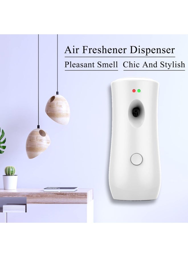 موزع معطر هواء أوتوماتيكي 300 مل، جهاز بخاخ معطر أوتوماتيكي جداري قابل للتعديل للمنزل والمكتب والحمام، ناشر عطور داخلي باللون الأبيض - Image 2