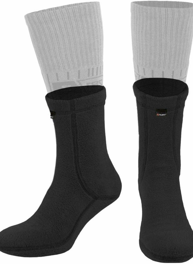 281Z Hiking Warm 6 inch Liners Boot Socks - Military Tactical Outdoor Sport - Polartec Fleece Winter Socks (X-Large, Black) - Image 1