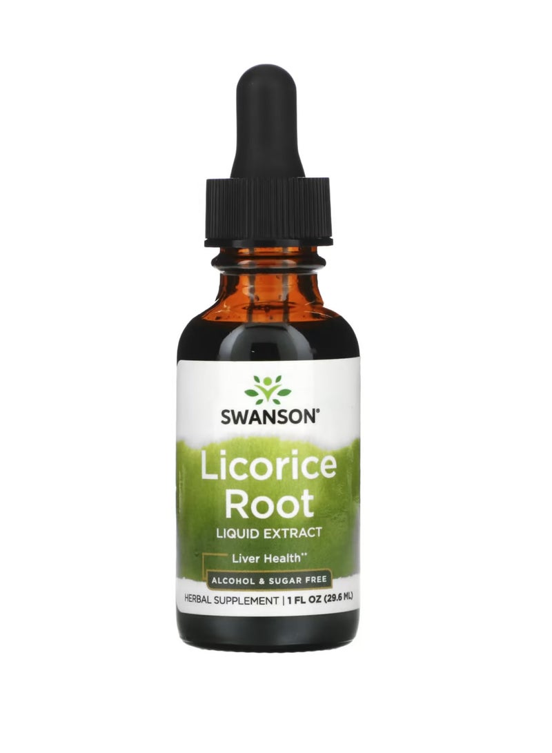 SWANSON Licorice Root Herbal Supplement 29.6 ML