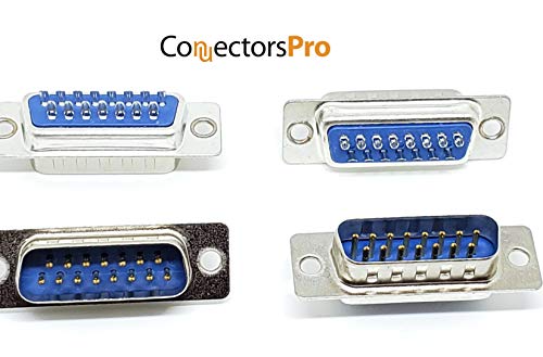 Connectors Pro Pc Accessories - Connectors Pro 10 Pairs DB15 Male and Female RS232 D-Sub 15P 15 Pins Solder Type Connector, 20-Pack (10 Male + 10 Female) - Image 2