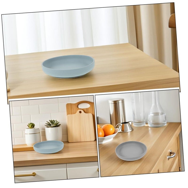 2pcs Elderly Non Suction Plate Scoop Bowl Senior Dining Plate Disabled Home Care Non Slip Manual - Image 4