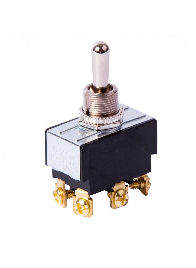 Gardner Bender GSW-123 Electrical Toggle Switch, DPDT, Mom ON-OFF-Mom-ON, 20 A/125V AC, Screw Terminal, Gray - Image 1