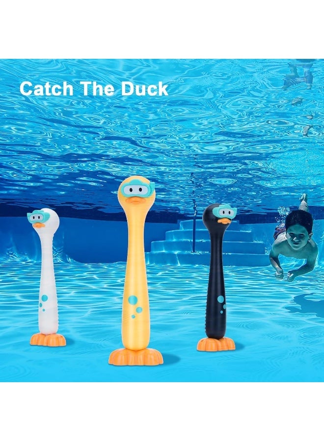 Swimline 3PCS Swimming Duck Pool Diving Toys Sticks Underwater Summer Pool Sinking Toys for Kids Ages 3-12 Pools Game Dive Swim Stick for Boys and Girls - Image 4