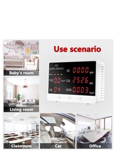 Excefore Air Quality Monitor, Multifunctional Air Gas Detector, Professional Tester for CO2 Formaldehyde(HCHO) TVOC/AQI, Real Time Data&Mean Value Recording, for Home School Office Car  - Image 4