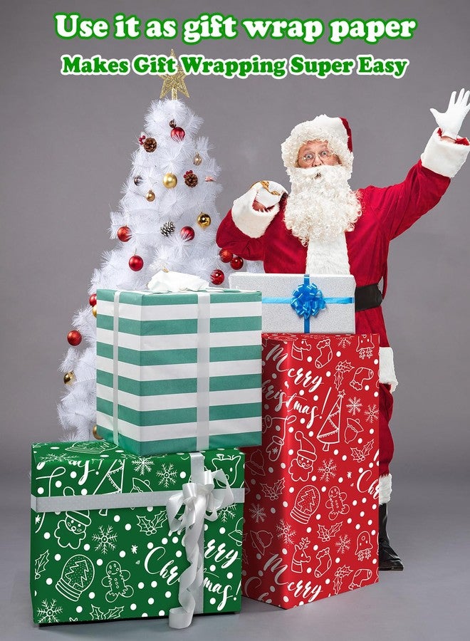 VIMUSFUN Large Christmas Gift Bags, 2PCS 44"X 36" Jumbo Extra Large Gift Bag, XL Christmas Bags for Wrapping Oversized Giant Huge Gifts, Xmas Santa Big Holiday Gift Bags, Large Plastic Gift Bags for Presents - Image 4