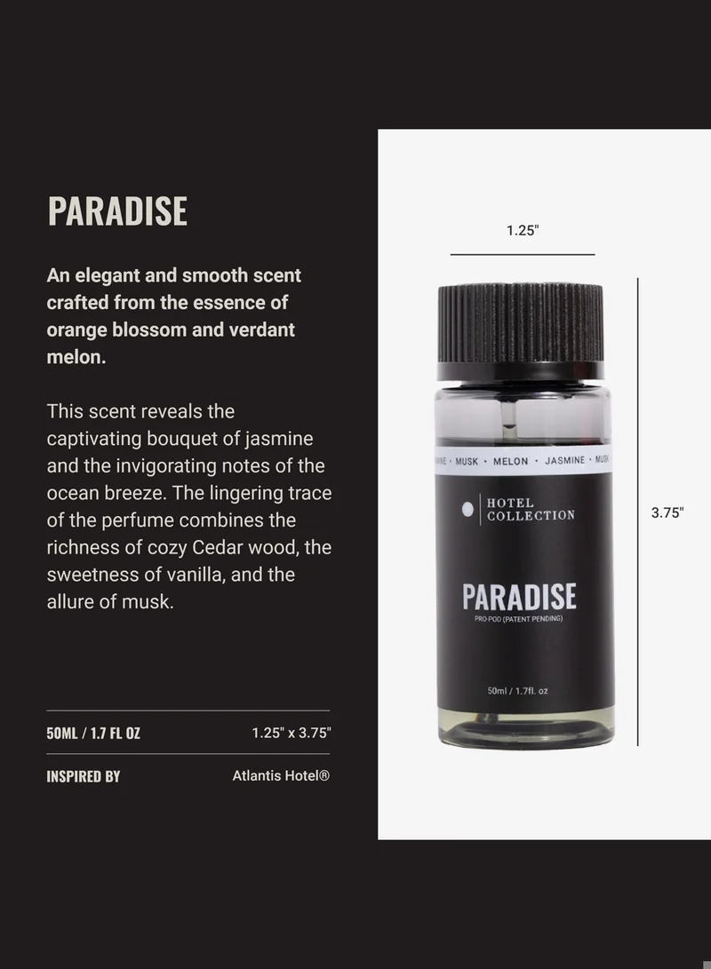 Hotel Collection Paradise Pro-Pod Oil Blend - Hotel Inspired for Luxury Essential Oil Diffusers - Aromatherapy Scent Diffuser Oil - Melon, Jasmine, and Musk