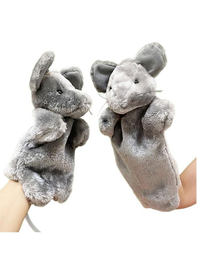 Bluejw One Large And One Small Animal Hand Doll Plush Toy Finger Doll Teddy Bear Little Red Book - Image 1