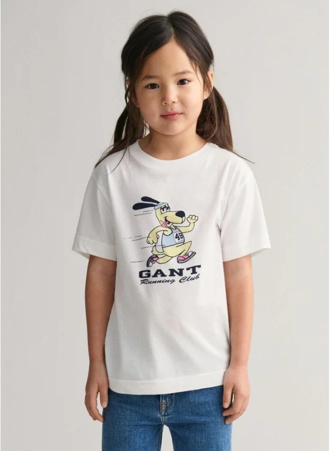 GANT Kids GANT Running Dog Print T-Shirt