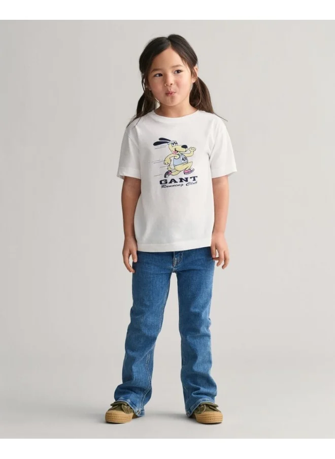 غانت Kids GANT Running Dog Print T-Shirt