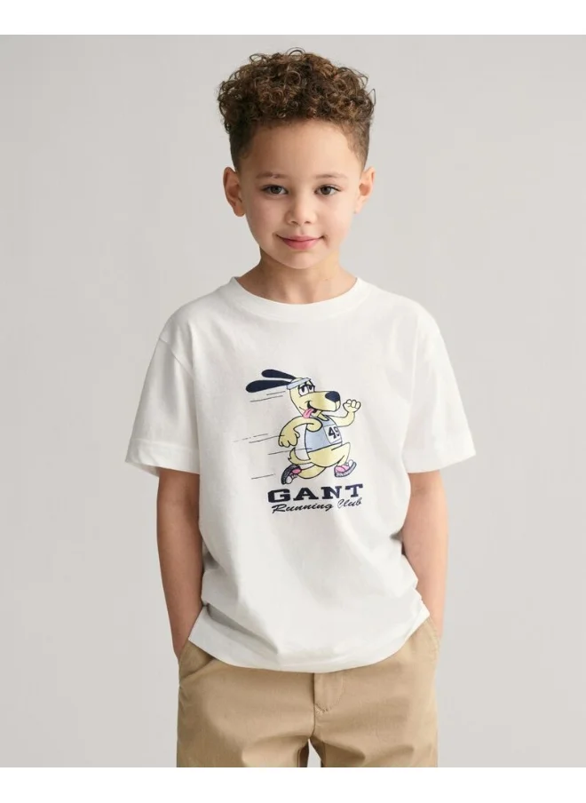 GANT Kids GANT Running Dog Print T-Shirt