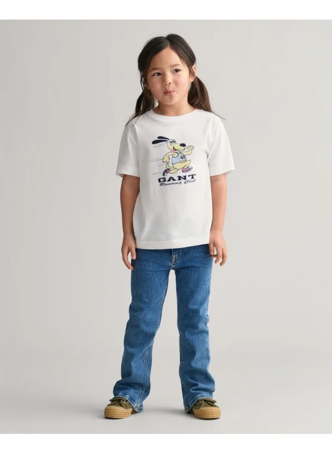 غانت Kids GANT Running Dog Print T-Shirt