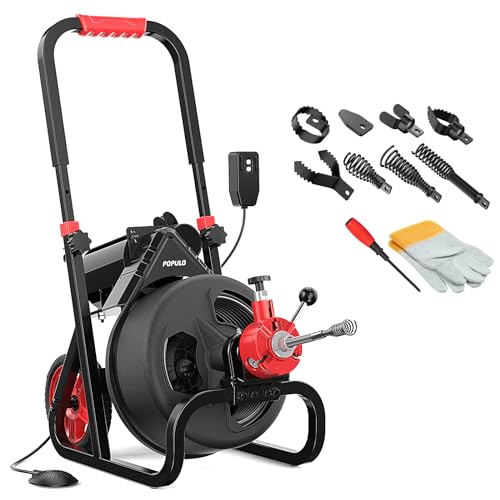 POPULO 8-Piece Drain Snake Drill Attachment - Tackle Any Clog with Precision,Commonly Used in POPULO 50FT-100FT AC Drain Cleaning Machine,Suitable for 5/16-inch to 3/4-inch Drain Snake Cable - Image 5
