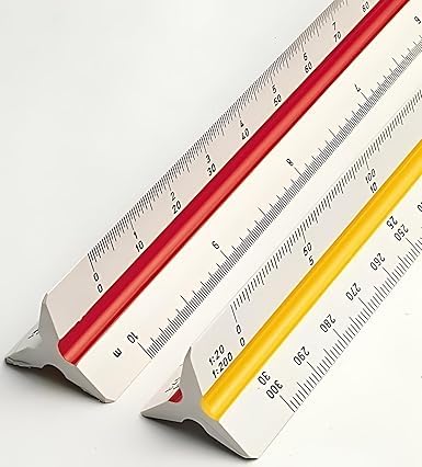 KRYTONE.Fx® 30cm Plastic Triangular Scale Ruler 3 Sides for Architecture Drafting Architect Engineers Technical Measuring Tools - Image 1