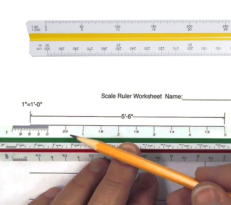 KRYTONE.Fx® 30cm Plastic Triangular Scale Ruler 3 Sides for Architecture Drafting Architect Engineers Technical Measuring Tools - Image 5