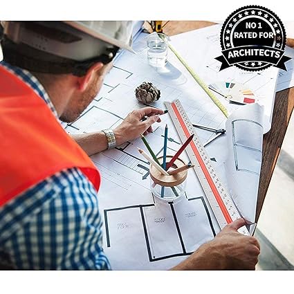KRYTONE.Fx® 30cm Plastic Triangular Scale Ruler 3 Sides for Architecture Drafting Architect Engineers Technical Measuring Tools - Image 3