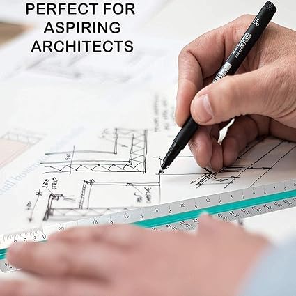 KRYTONE.Fx® 30cm Plastic Triangular Scale Ruler 3 Sides for Architecture Drafting Architect Engineers Technical Measuring Tools - Image 4