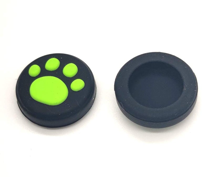 Ambertown 2 x Silicone Analog Controller Thumb Stick Joystick Grips Cap for Switch NS/Switch Lite Controller ThumbStick Cute Cat Paw Claw (Green) - Image 3