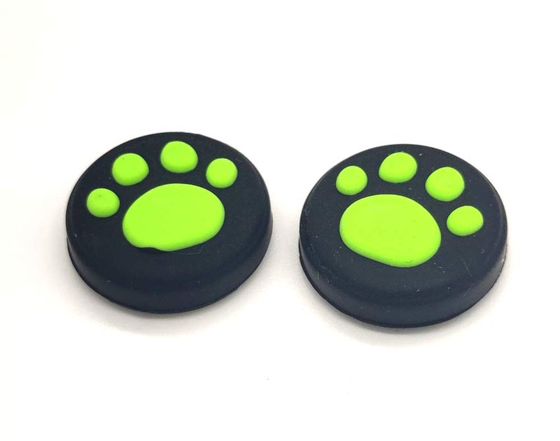 Ambertown 2 x Silicone Analog Controller Thumb Stick Joystick Grips Cap for Switch NS/Switch Lite Controller ThumbStick Cute Cat Paw Claw (Green) - Image 5