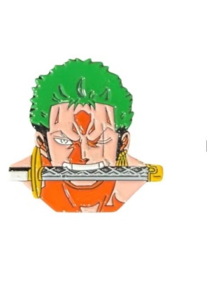 ACLIX 2-in-1 Anime Stickers Set  Straw Hat Logo & Zoro Character for Mobile Phones  High Quality 3D Metal Iron Design - Image 3
